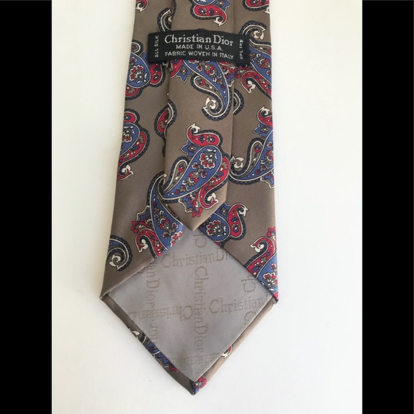 VTG Christian Dior neck tie 100% silk Made in USA - Picture 2 of 4